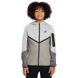 Boys' Grade School - Nike Tech Fleece Full-Zip  - Photon Dust/Blue/College Grey