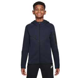Garçons, Scolaire - Nike Chandail en molleton Tech à glissière pleine longueur - Bleu obsidienne/Noir