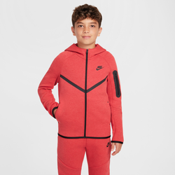 Boys' Grade School - Nike Tech Fleece Full-Zip  - Red/Black