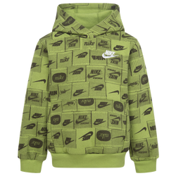 Boys' Preschool - Nike Club Seasonal AOP Pullover Hoodie - Green/Multi