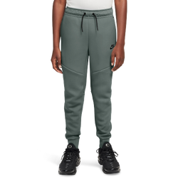 Boys' Grade School - Nike Tech Fleece Pants  - Clay Green/Black
