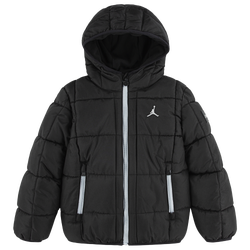 Boys' Preschool - Jordan Essential Midweight Puffer  - White/Black