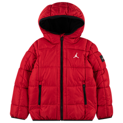 Boys' Preschool - Jordan Essential Midweight Puffer  - Red/White