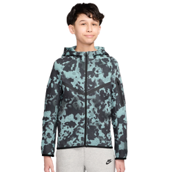 Boys' Grade School - Nike NSW Tech Fleece Seasonal Full-Zip  - Black/Cannon/Cannon