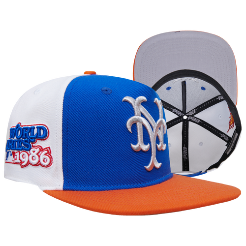 

Pro Standard Pro Standard Mets Chrome Wool Snapback - Adult Royal Blue/Orange Size One Size