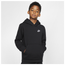 Nike Club Pullover Hoodie - Boys' Grade School Black/White