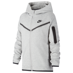 Boys' Grade School - Nike NSW Tech Fleece Full-Zip - Grey/Black