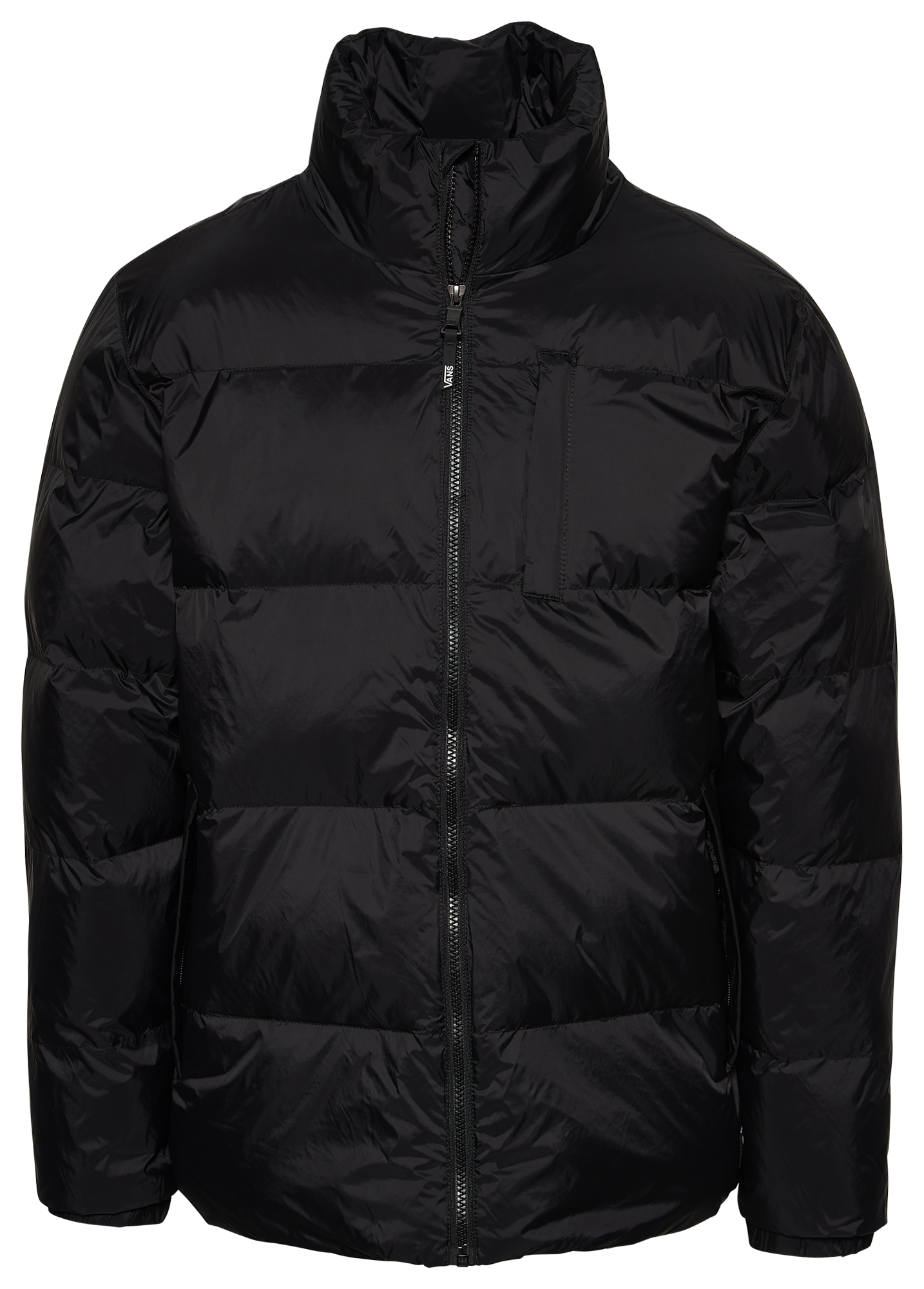 Mens black puffer jacket best sale no hood