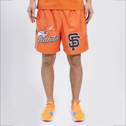 Men's - Pro Standard Giants Chrome Woven Shorts - Orange/Orange