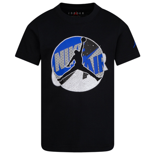 

Boys Preschool Jordan Jordan Jumpman Patched T-Shirt - Boys' Preschool Black/Blue Size 4