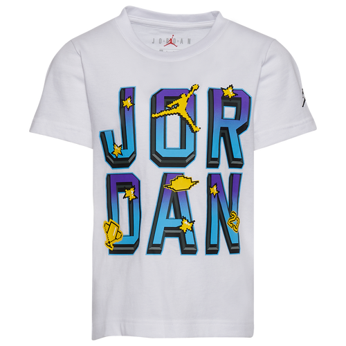 

Boys Preschool Jordan Jordan Pixel Play T-Shirt - Boys' Preschool White/Blue Size 6
