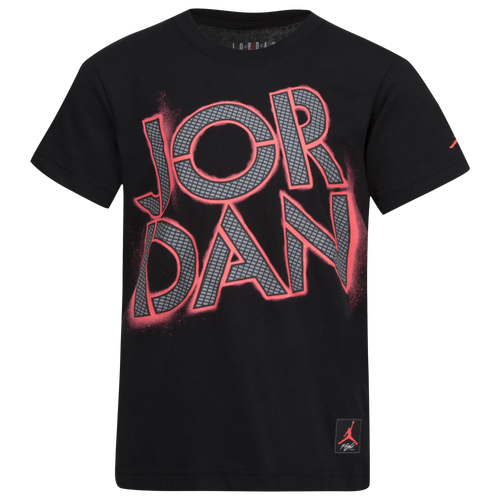 

Boys Preschool Jordan Jordan AJ4 Stack Spray T-Shirt - Boys' Preschool Black/White Size 4