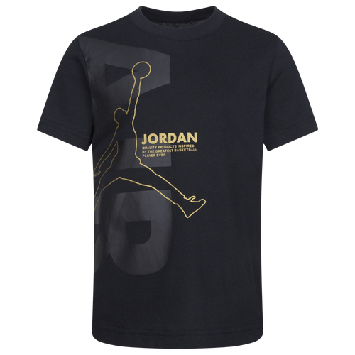 

Boys Preschool Jordan Jordan Air Flight 23 Short Sleeve T-Shirts - Boys' Preschool Black/Gold Size 6