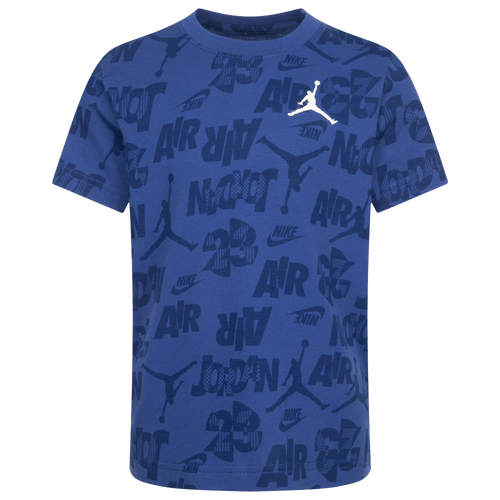 

Boys Preschool Jordan Jordan Messy Room AOP Short Sleeve T-Shirt - Boys' Preschool French Blue/French Blue Size 4