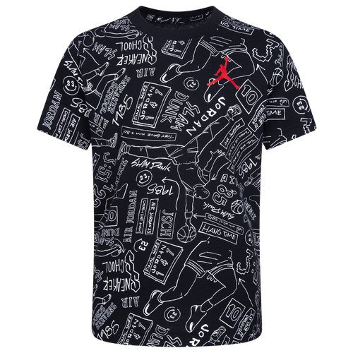

Boys Preschool Jordan Jordan Sneaker School 23 AOP T-Shirt - Boys' Preschool Black/White Size 4