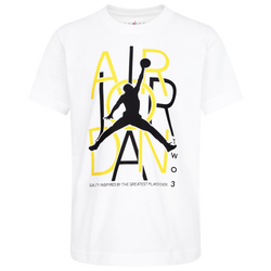 Boys' Preschool - Jordan Jump Out Short Sleeve T-Shirt - White/Yellow