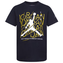 Boys' Preschool - Jordan Waves Short Sleeve T-Shirt - Black/Yellow