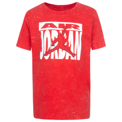 Boys' Preschool - Jordan Fire Throwback Short Sleeve T-Shirt - Fire Red