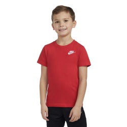 Boys' Preschool - Nike NSW Embroidered Futura T-Shirt - Red/White