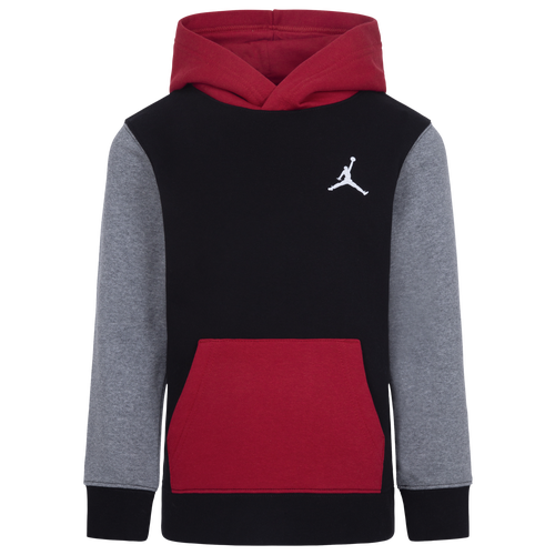 Jordan MJ Essentials Pullover Hoodie - Jordan Carbon Heather/Red Grey