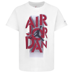 Boys' Preschool - Jordan AJ4 Grid Lock Short Sleeve T-Shirt - White/Red