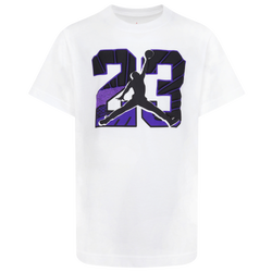 Boys' Preschool - Jordan AJ12 Retro 23 Short Sleeve T-Shirt - White/Purple