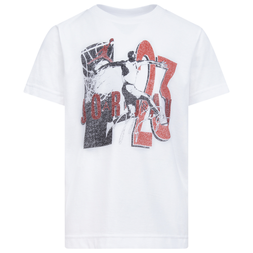 

Boys Preschool Jordan Jordan Retro Spec T-Shirt - Boys' Preschool White/Red Size 4