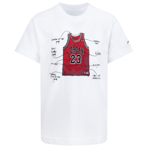 

Boys Preschool Jordan Jordan The Jersey Short Sleeve T-Shirt - Boys' Preschool White/Red Size 5