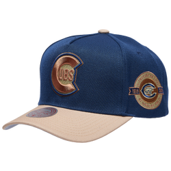 Adult - Mitchell & Ness Cubs Navy & Tan Pro Pinch Cap - Tan/Navy