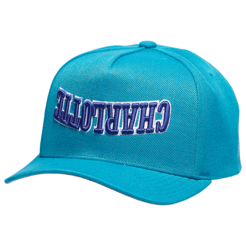 Mitchell & Ness Mens Charlotte Hornets  Hornets Hardwood Classic Upside Prosnap Cap In Teal/teal