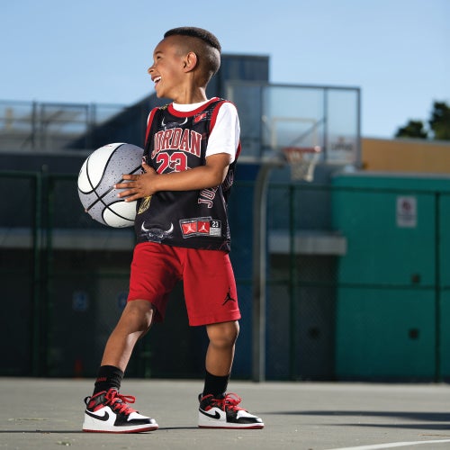BOYS - Jordan 23 Printed Jersey Set - Gym Red/Black