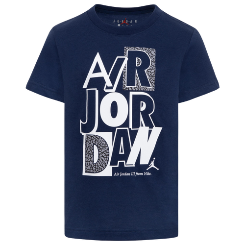 

Jordan Boys Jordan AJ 3 Mix Up T-Shirt - Boys' Preschool Midnight Navy/White Size 4