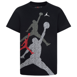 Boys' Preschool - Jordan Gradient Stacked Jumpman Short Sleeve T-Shirt - Black/Red