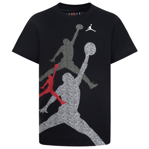 

Boys Preschool Jordan Jordan Gradient Stacked Jumpman Short Sleeve T-Shirt - Boys' Preschool Black/Red Size 7