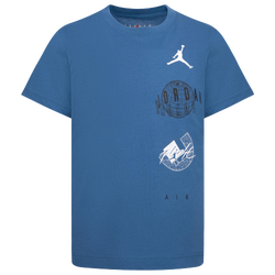 Boys' Preschool - Jordan Air Globe Short Sleeve T-Shirt - Blue/White