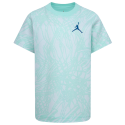 Boys' Preschool - Jordan Net Flight AOP Short Sleeve T-Shirt - Green/White