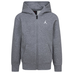 Boys' Preschool - Jordan MJ Brooklyn Fleece Full Zip Hoodie - Carbon Heather/Carbon Heather