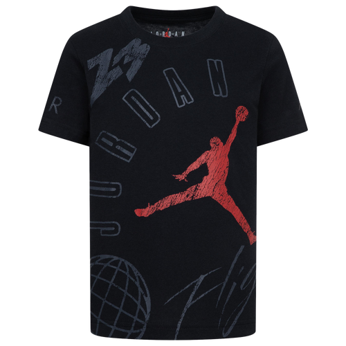 Jordan Little Boys Elements Graphic Tee In Black/red