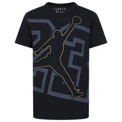 Boys' Preschool - Jordan HBR Shine Jumpman Short Sleeve T-Shirt - Black/Grey