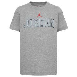 Boys' Preschool - Jordan Level Up Short Sleeve T-Shirt - Grey  Heather/Black