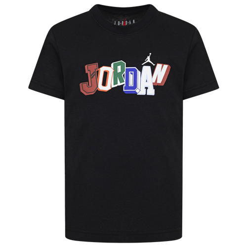 Jordan Boys   Signature Short Sleeve T-shirt In Multi/black