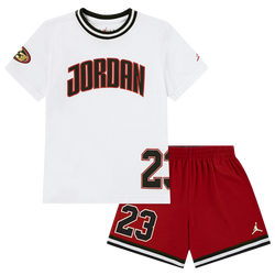 Boys' Preschool - Jordan Play Off Mesh Shorts Set - Gym Red/White