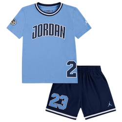 Boys' Preschool - Jordan Play Off Mesh Shorts Set - Midnight/Carolina Blue