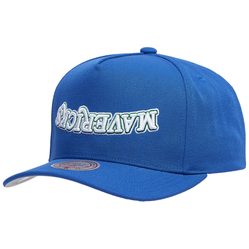 Mitchell & Ness Mens Dallas Mavericks  Mavericks Hardwood Classic Upside Prosnap Cap In Blue/blue