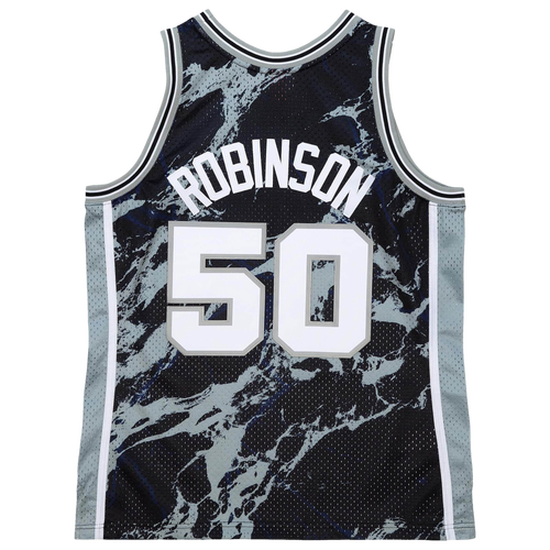 

Mitchell & Ness Mens David Robinson Mitchell & Ness Spurs Marble Jersey - Mens Black Size S