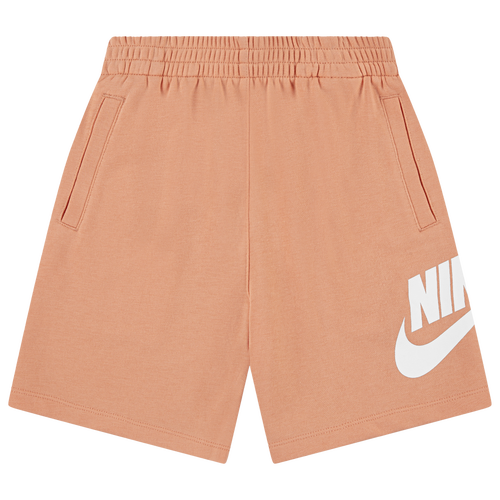 Nike Boys   Club Ft Hbr Shorts In Apricot Agate/white