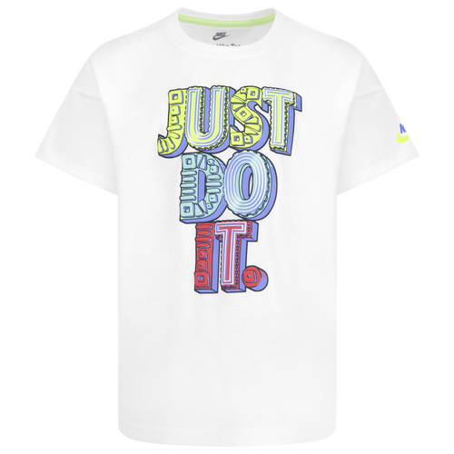 

Boys Preschool Nike Nike Just Do It Sole T-Shirt - Boys' Preschool White/White Size 4