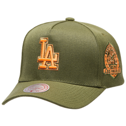 Adult - Mitchell & Ness Dodgers Neon Pop Pro Pinch Cap - Olive