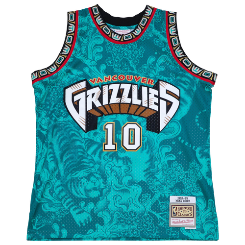 

Mitchell & Ness Mens Mike Bibby Mitchell & Ness Grizzlies CNY Jersey - Mens Teal/Gold Size L