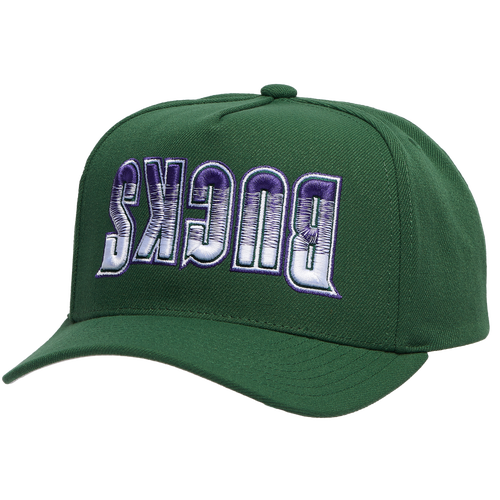 Mitchell & Ness Mens Milwaukee Bucks  Bucks Hardwood Classic Upside Prosnap Cap In Green/green